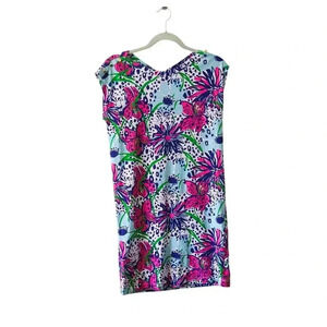 Lily‎ Pulitzer Womens In the Garden Leopard Print Robyn Shift Dress Sz XS Resort